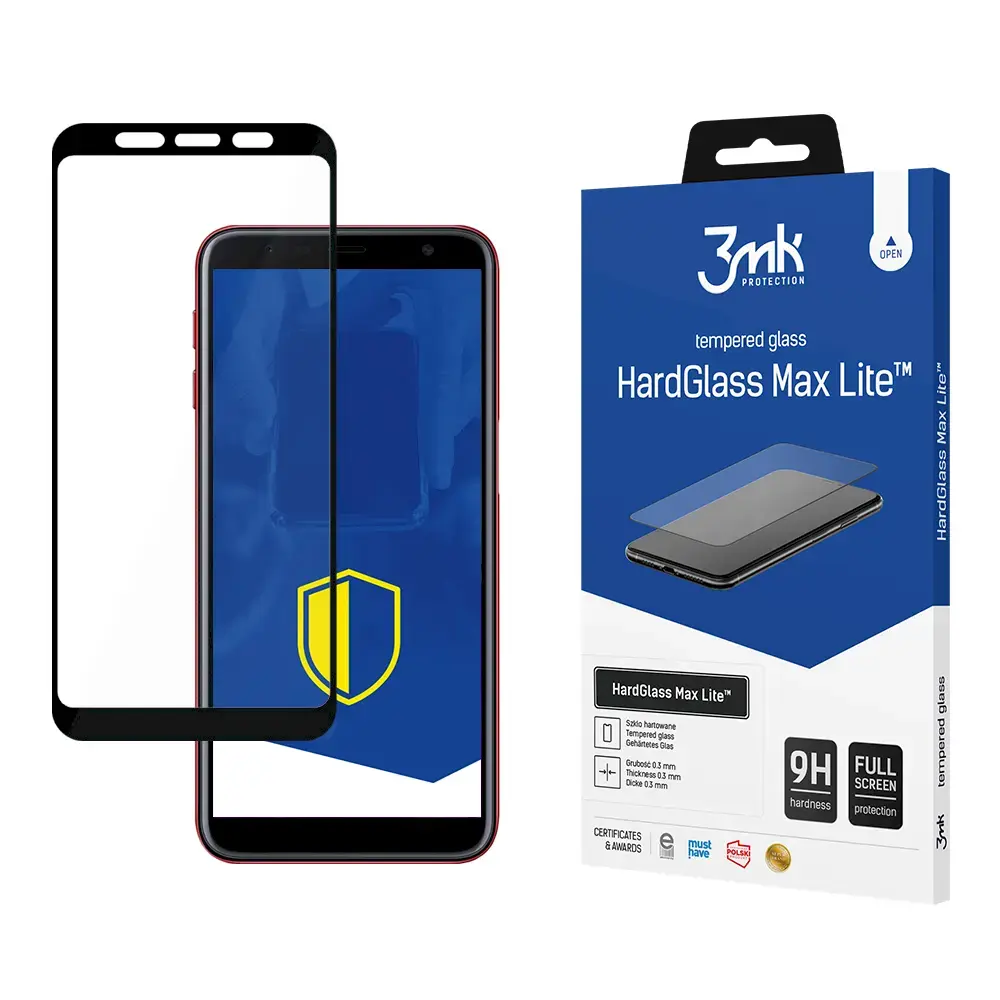 Samsung Galaxy J6 Plus Black - 3mk HardGlass Max Lite™ screen protector