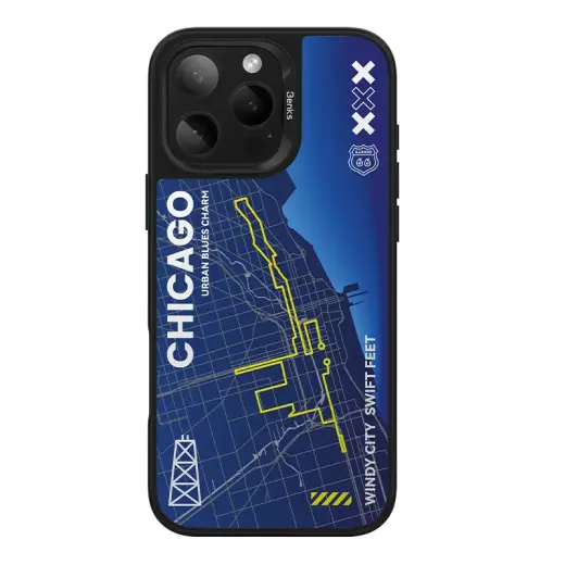 Benks Dynamic City Chicago Case for Iphone 16 Pro Max Photo