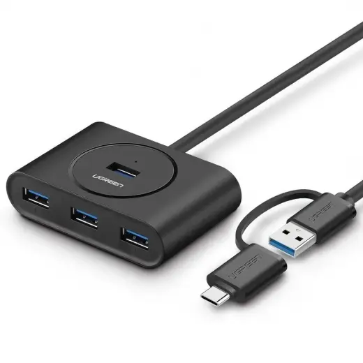Ugreen USB 3.2 Gen 1 HUB 4x USB with USB Type C port 1m black (CR113 40850)
