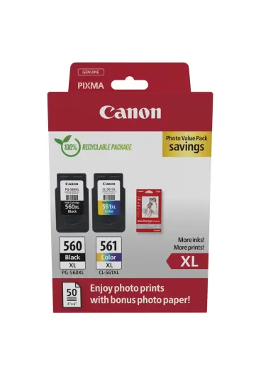 Tindikassettide komplekt Canon PG-560XL/CL-561XL 3712C008 must/tsüaan/magenta/kollane 2 tk