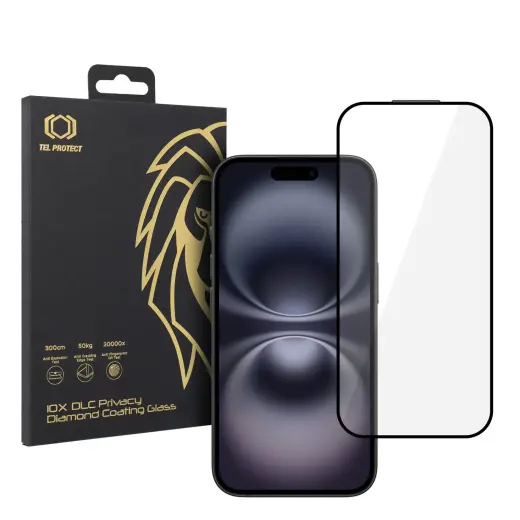 Tempered glass Tel Protect 10X HD DLC Diamond Coating for Iphone 16