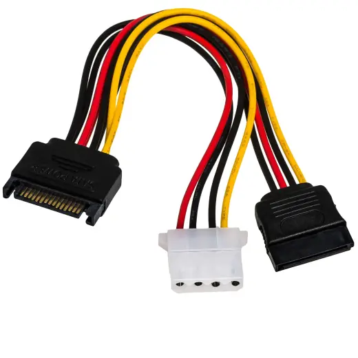 Adapter with cable Akyga AK-CA-32 SATA (m) | Molex (f) | SATA (f) 2x 15cm