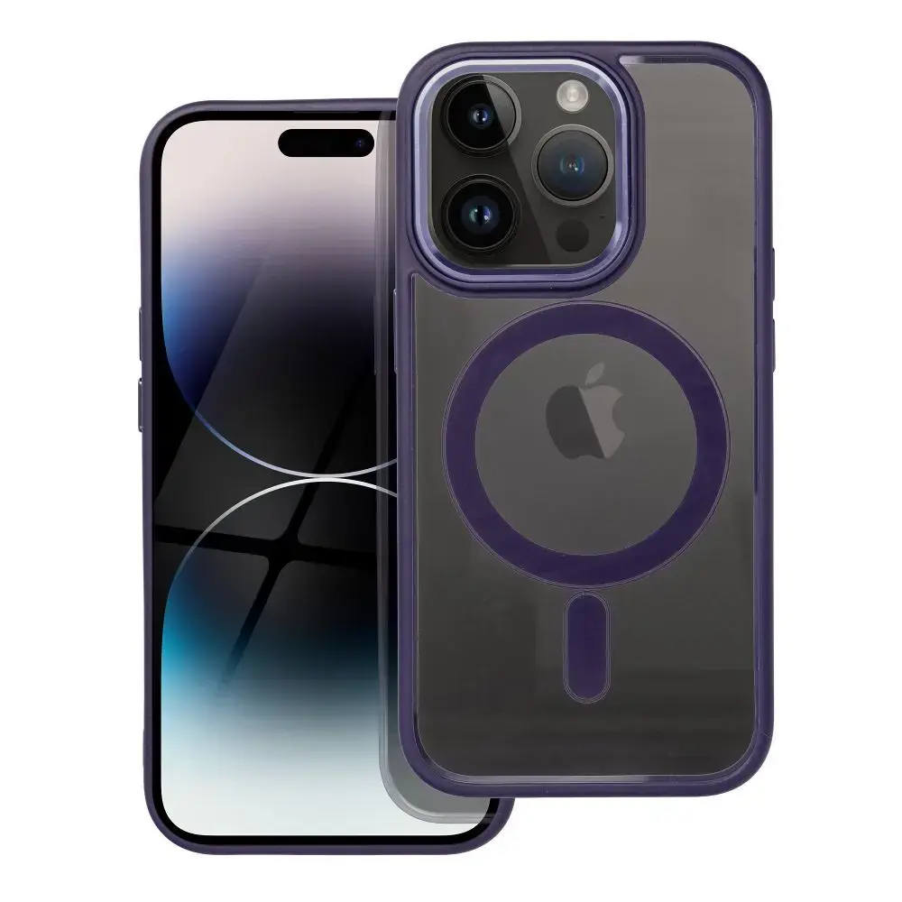 Color Edge Mag maciņš ar MagSafe atbalstu telefonam iPhone 14 Pro violets