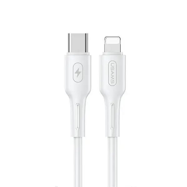 USAMS Kabel U43 USB-C na Lightning 30W PD 1.2m biały|white SJ406USB02 (US-SJ406)