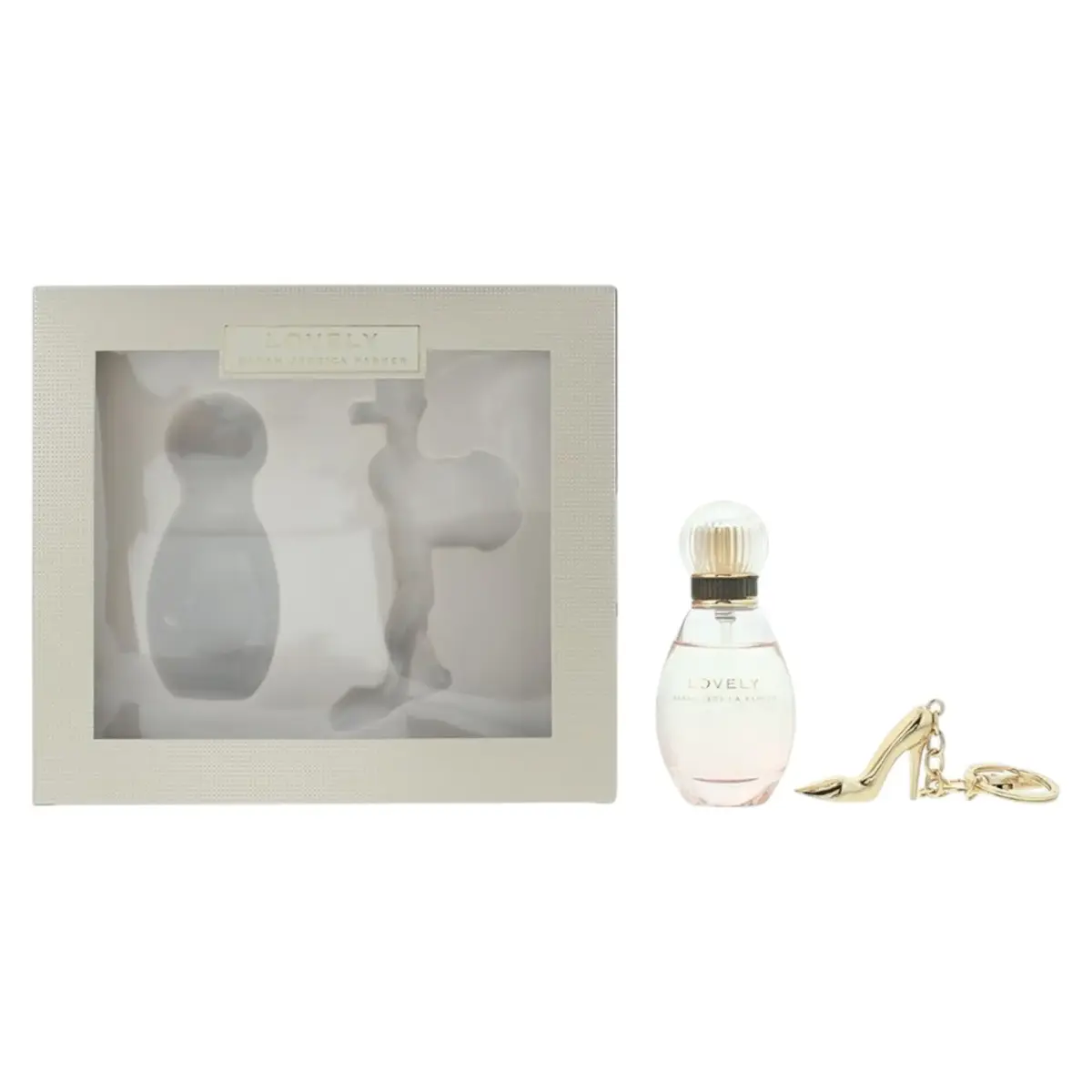 Set Sarah Jessica Parker: Lovely, Eau De Parfum, For Women, 30 ml + Lovely, Metal Keyring, Gold