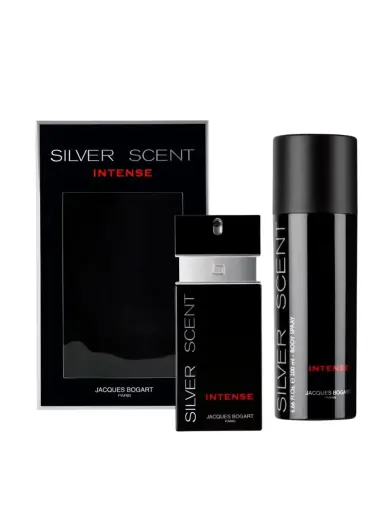 Set Jacques Bogart: Silver Scent Intense, Eau De Toilette, For Men, 100 ml + Silver Scent Intense, Scented Spray, For Men, 200 ml