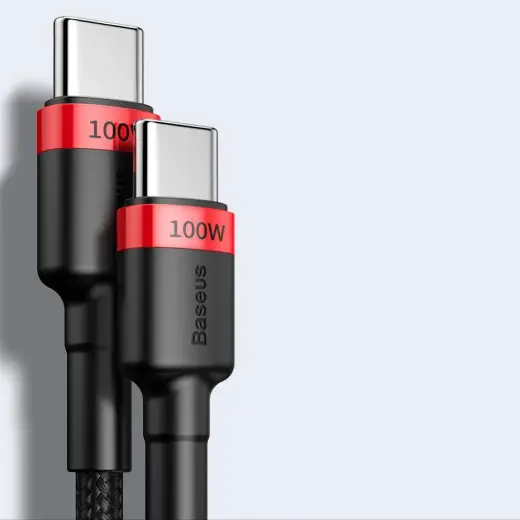 Baseus Cafule datu pārraides un uzlādes vads | USB-C uz USB-C | 100W | 2m | melns