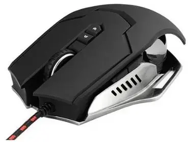 Varr Pro X-Steel Metāla Spēļu Datora Pele ar Papildus Pogām | Apgaismojumu | 1000 - 7000 DPI | USB | Melna