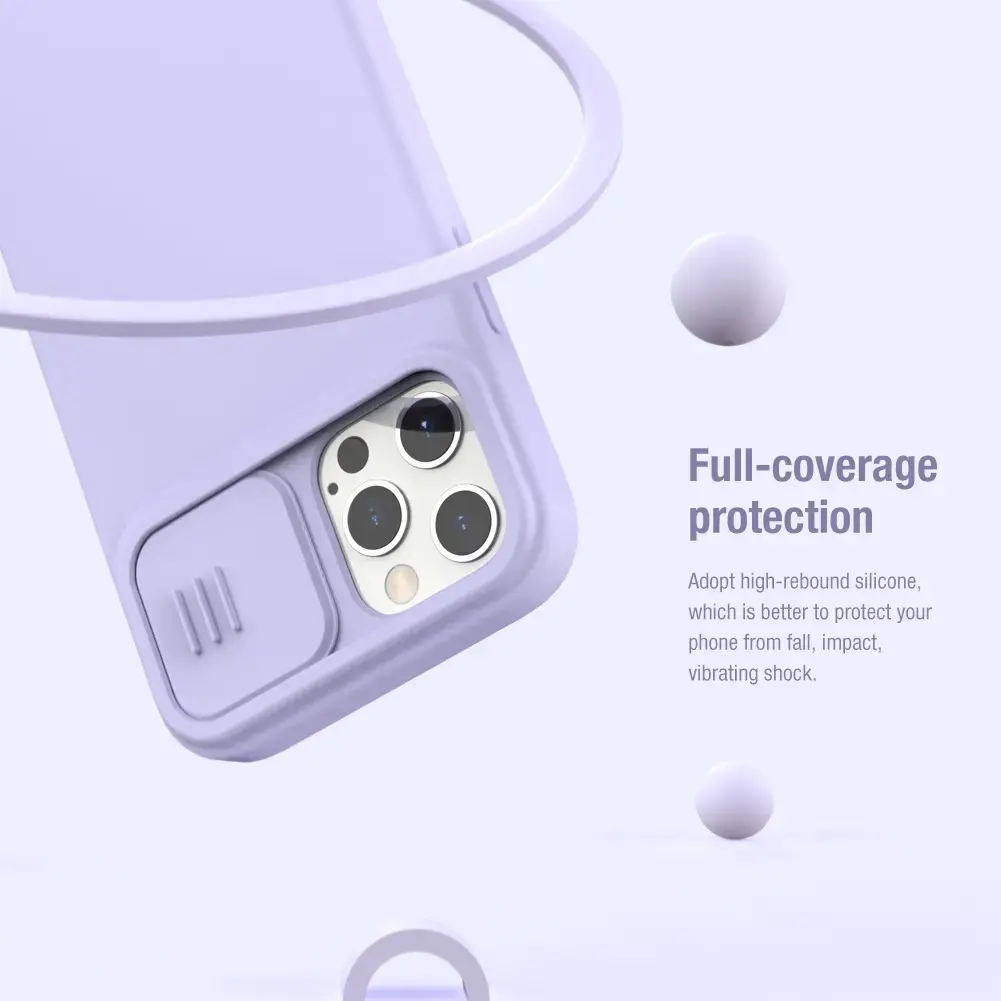 Nillkin CamShield Silky Silicone Case for iPhone 12 Pro Max 6.7 Blue