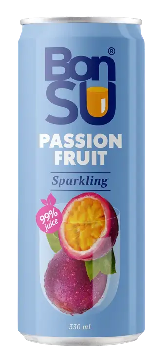 Gāzēts atspirdzinošs marakujas sulas dzēriens BONSU, 330 ml (DEP)