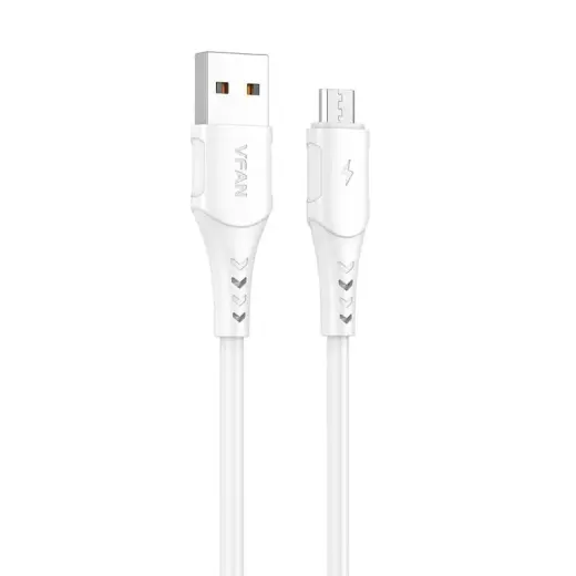 Vipfan Colorful X12 data transfer and charging cable | USB-A to Micro USB | 15W | 1m | white