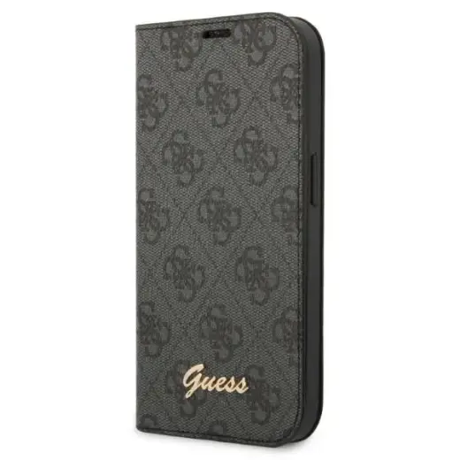 Guess PC|TPU 4G Metal Camera Outline knyginio tipo dėklas iPhone 14 Pro juodas