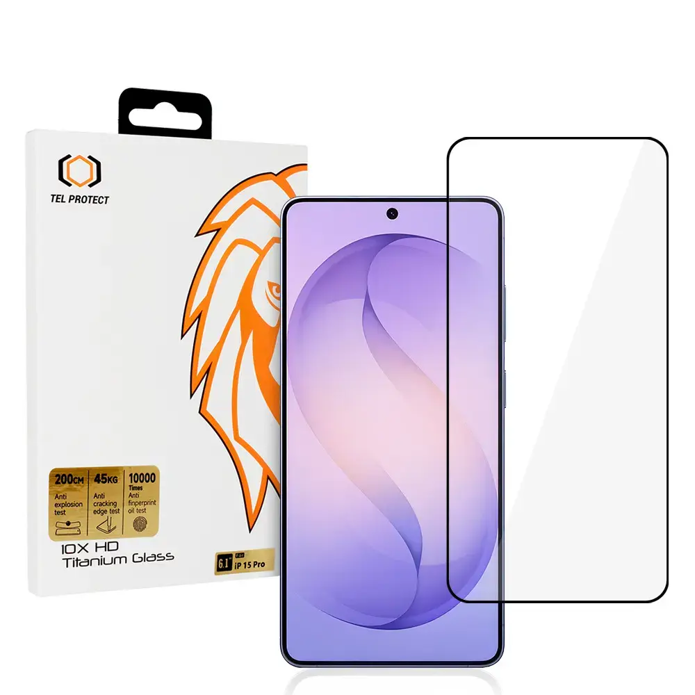 Tel Protect 10X HD Titanium aizsargstikls telefona ekrānam Galaxy S26 Ultra (saderīgs ar pirksta nospieduma sensoru)