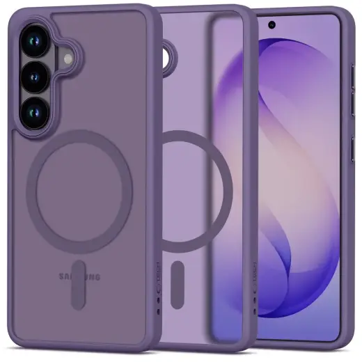 Tech-Protect Magmat telefono dėklas su MagSafe palaikymu Samsung Galaxy S26 (S942) violetinis
