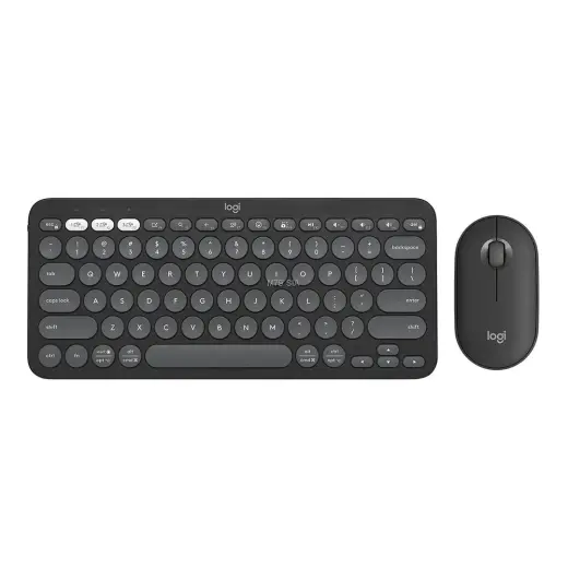 Logitech Pebble 2 Combo keyboard Mouse included RF Wireless + Bluetooth QWERTY US International Graphite