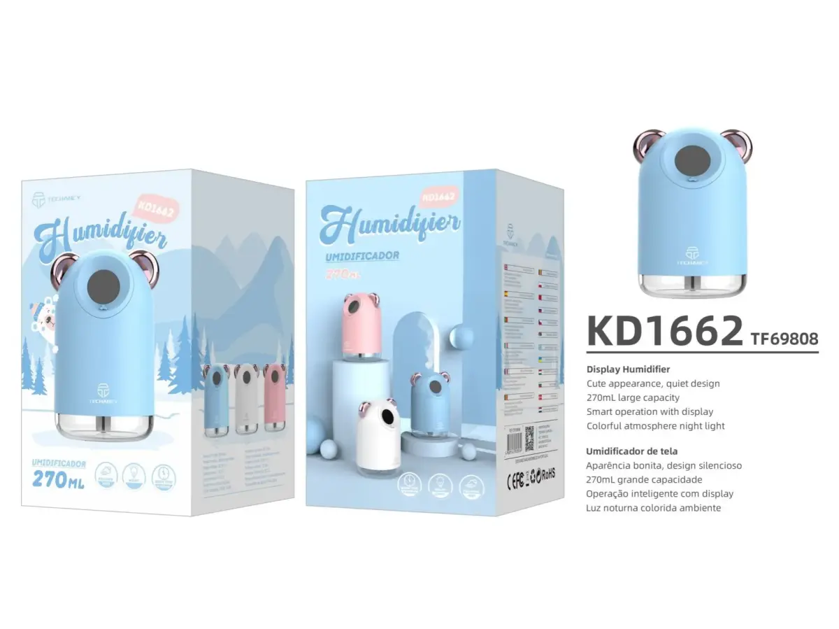 Techancy mini USB gaisa mitrinātājs lācīša formā