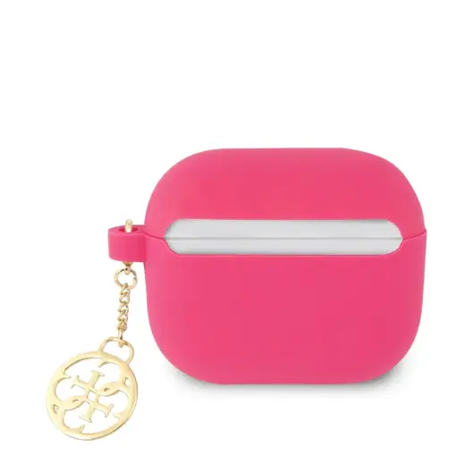 GUA3LSC4EF Guess 4G Charm Silicone Case for Airpods 3 Fuchsia