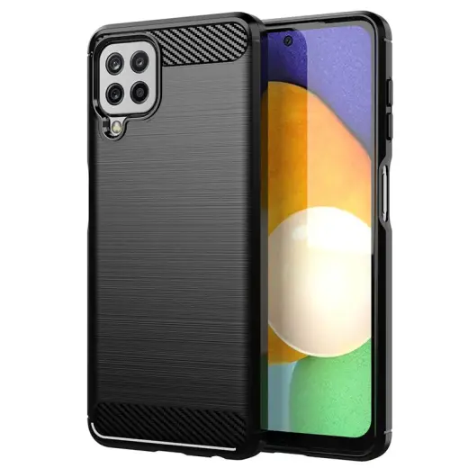 Carbon Case lankstus telefono dėklas Samsung Galaxy A22 4G (A225) juodas