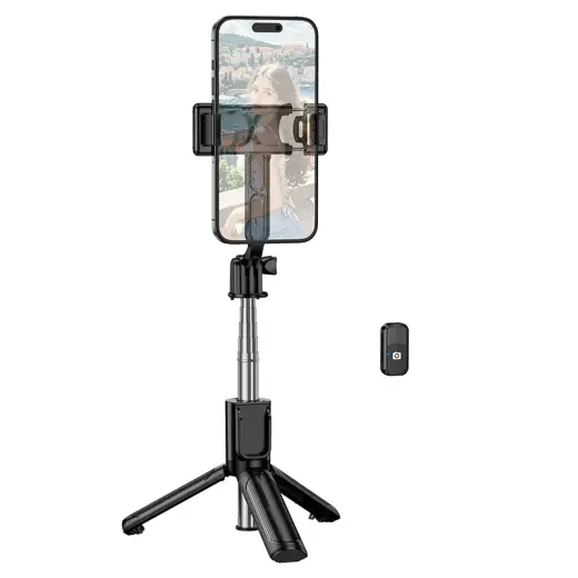 Borofone Selfie Stick BY14 Graceful bluetooth with tripod and remote control black
