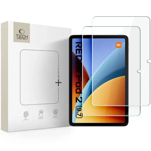SZKŁO HARTOWANE TECH-PROTECT GLASS FIT+ 2-PACK XIAOMI REDMI PAD 2 9.7 CLEAR