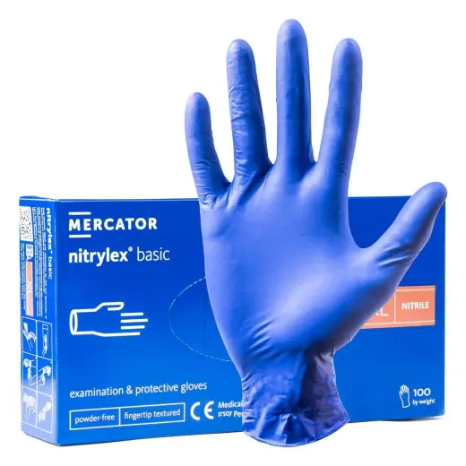 Nitrile protective gloves Nitrylex Basic size XL 100 pcs