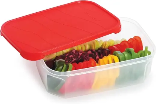 Cello food freeze container 3300ml | red
