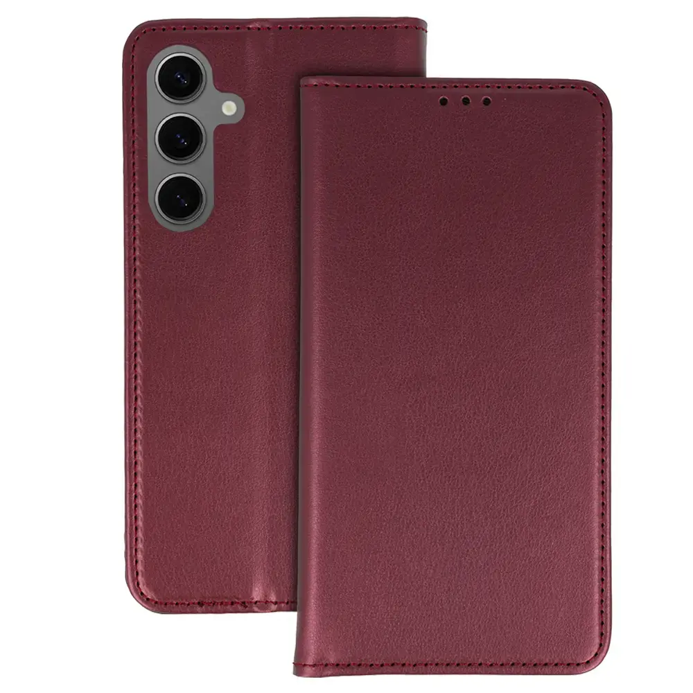 Smart Magneto Case for Samsung Galaxy S24 Plus burgundy