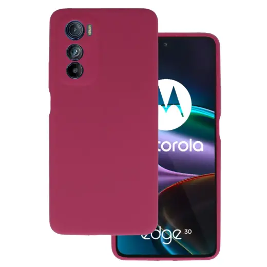 Silicone Lite Case for Motorola Edge 30 burgundy