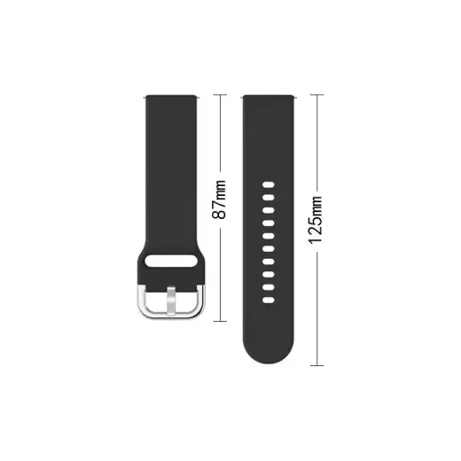 Silicone Strap TYS smart watch band universal 22mm black