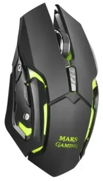 Mars Gaming MMW Bezvadu Spēļu Pele ar Papildus Pogām | RGB | 3200 DPI | Melna