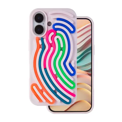 DIY Snake telefono dėklas iPhone 16 rožinis