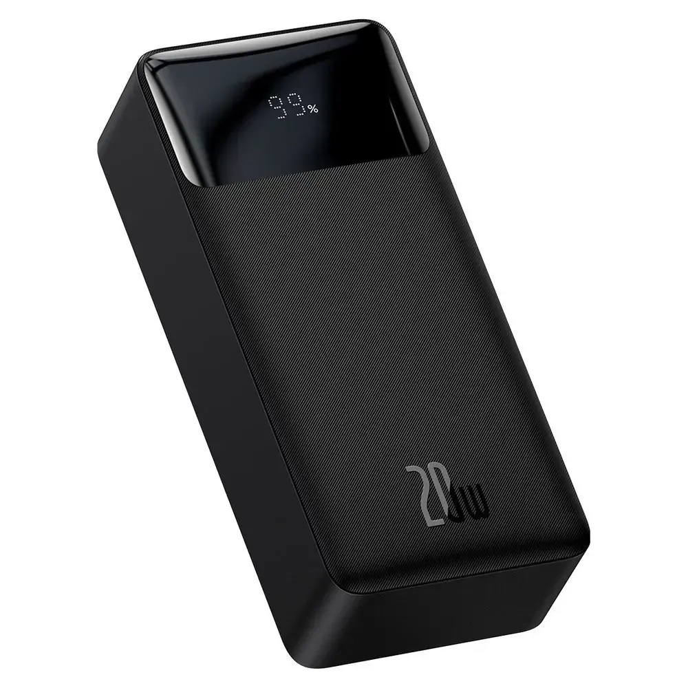 Baseus Bipow power bank 30000mAh 2x USB | USB Type C | micro USB 20W Quick Charge AFC FCP black (PPDML-N01)