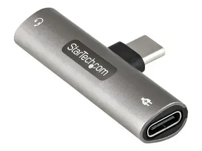 StarTech.com USB C Audio & Charge Adapter, USB-C Audio Adapter w| 3.5mm TRRS Headphone|Headset Jack and 60W USB Type-C Power Delivery Pass-through Charger, For USB-C Phone|Tablet|Laptop - USB-C to Audio & Charging (CDP235APDM) - docking station - USB-C
