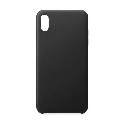 ECO Leather telefono dėklas iPhone 12 Pro Max juodas
