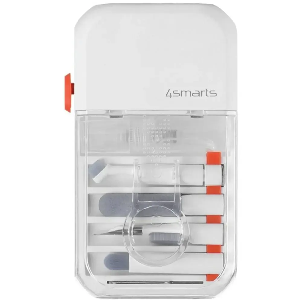 Multifunctional cleaning set 4smarts 10in1 for phones and devices white