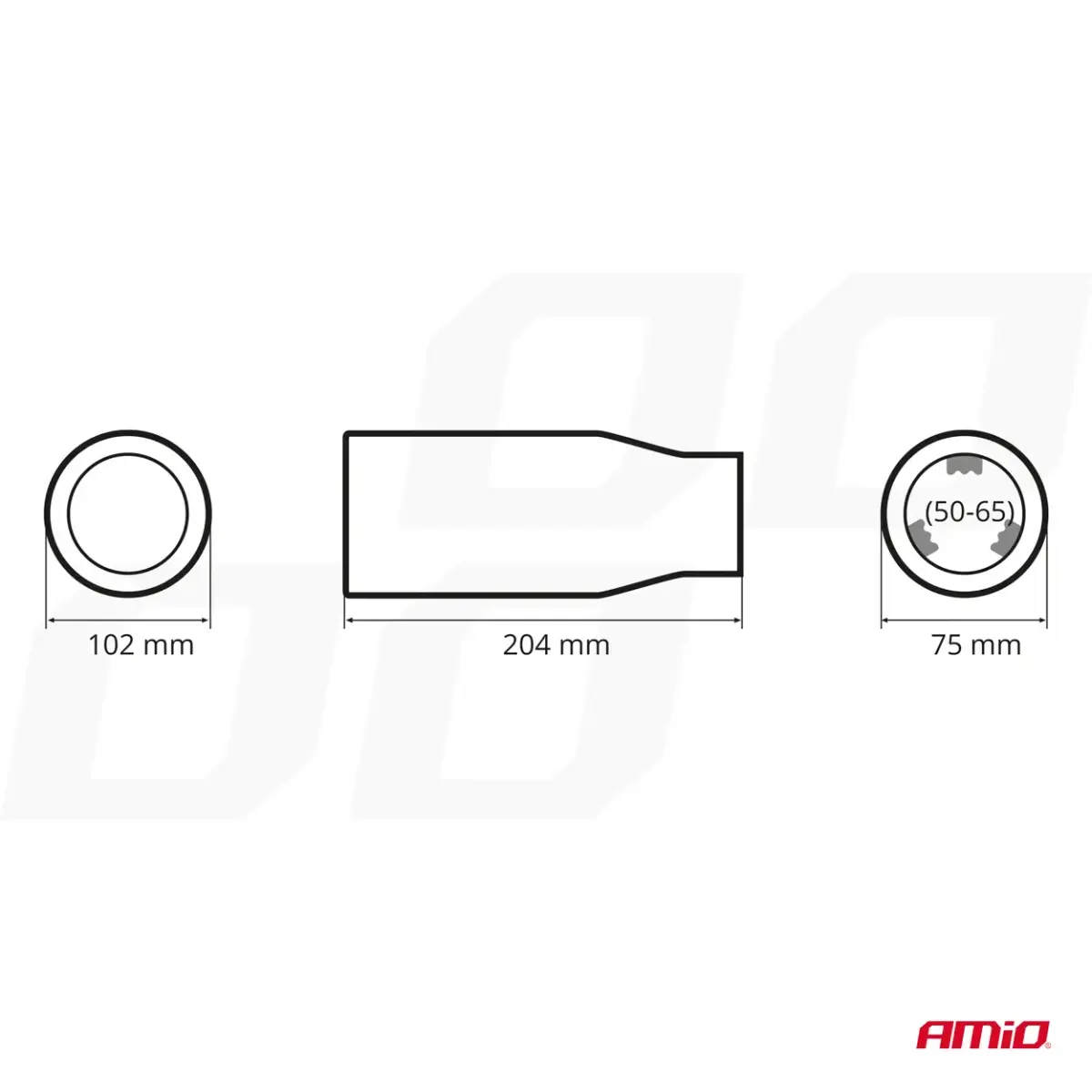 Muffler tail stainless steel MT 018