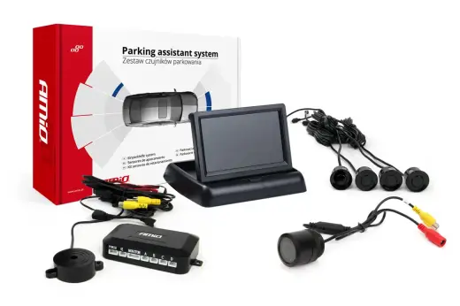 Parking assistant system TFT02 4,3" with HD-301-IR 4 sensors black