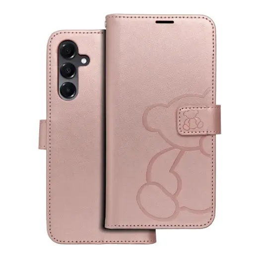 MEZZO teddy bear чехол-книжка для телефона Samsung Galaxy A16 5G (A166) розовый (плюшевый мишка)