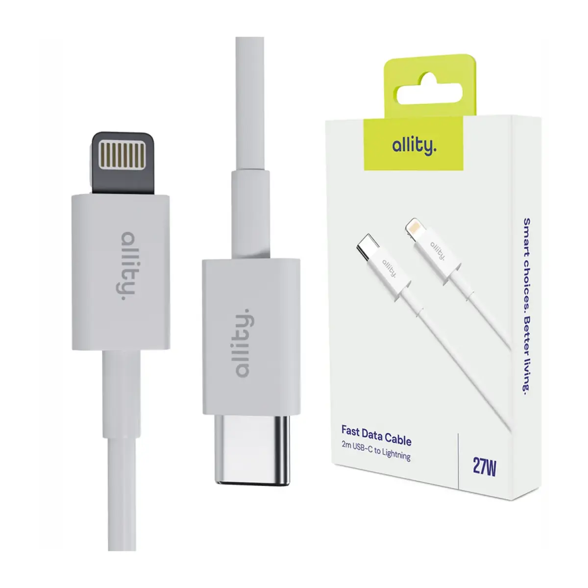 Allity cable AUC-03 USB-C - Lightning 2.0 m 27W white