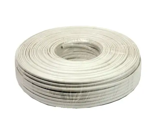 Telephone cable 4C stranded wire 100 meters, white