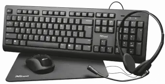 Klaviatūra Trust Primo 4-in-1 Home Office Set Black