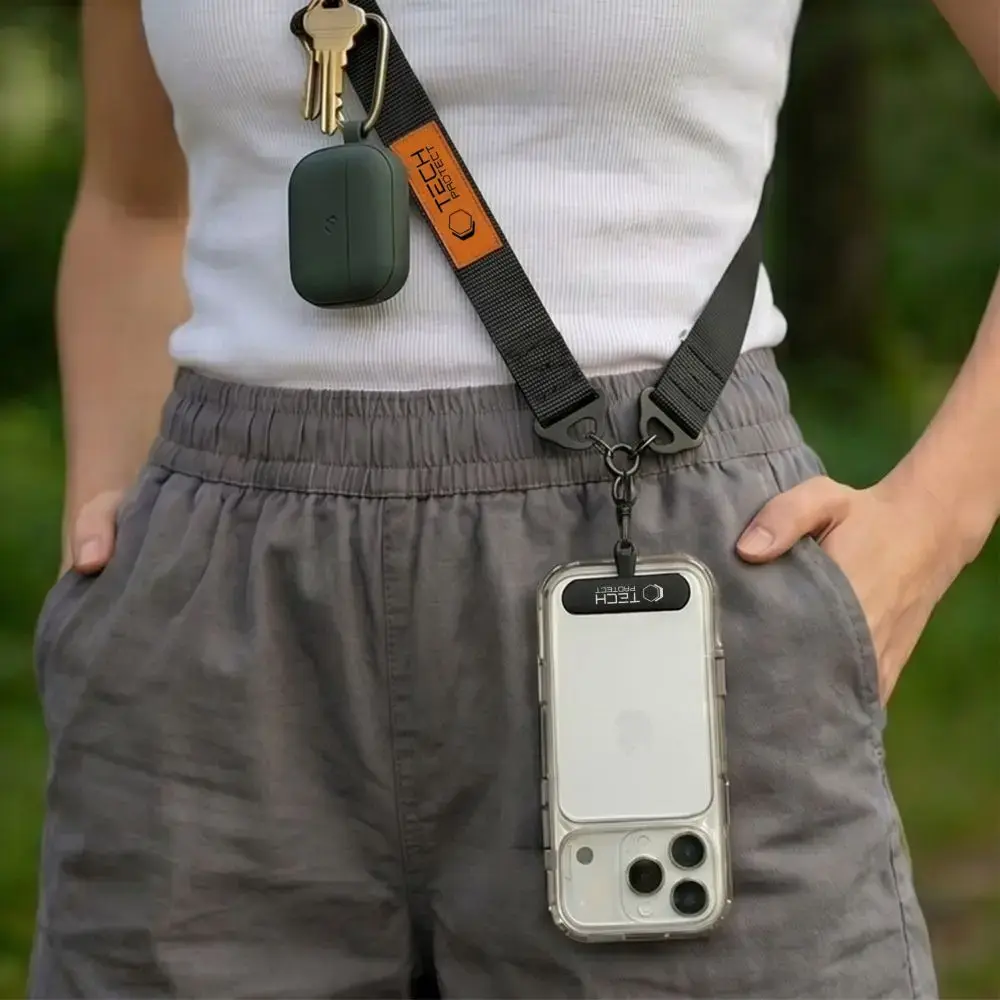 TECH-PROTECT C9S ROPE CROSSBODY BLACK/ORANGE