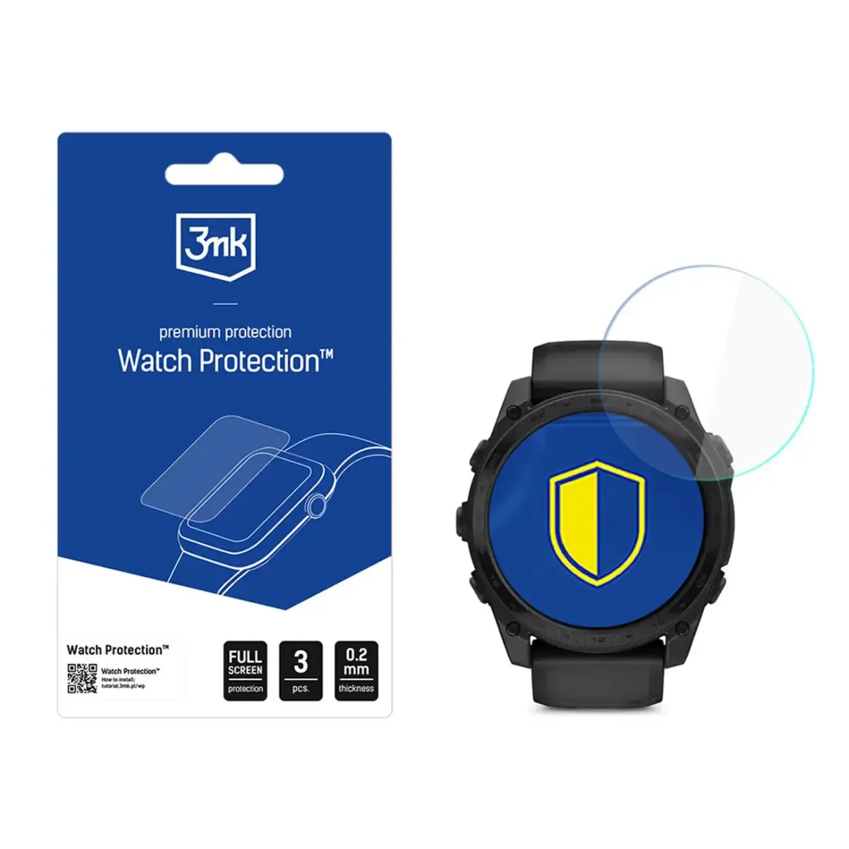 3mk Watch Protection FlexibleGlass Hybrid Glass for Garmin Tactix 8 51mm (Amoled, Solar)