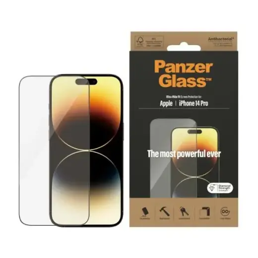 PanzerGlass Ultra-Wide Fit tempered glass for phone iPhone 14 Pro 6,1"