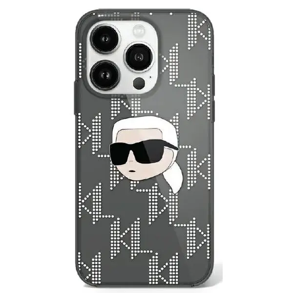 Karl Lagerfeld case for iPhone 16 6,1" KLHCP16SHKLPKHK black Hard IML Karl Head Electroplated
