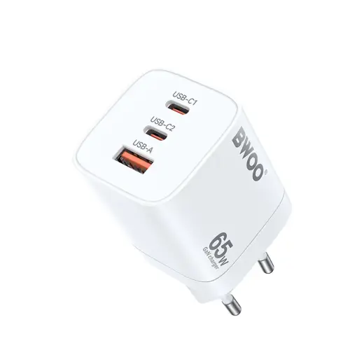 BWOO CDA147 зарядное устройство | 65W | GaN | USB-C, USB-A
