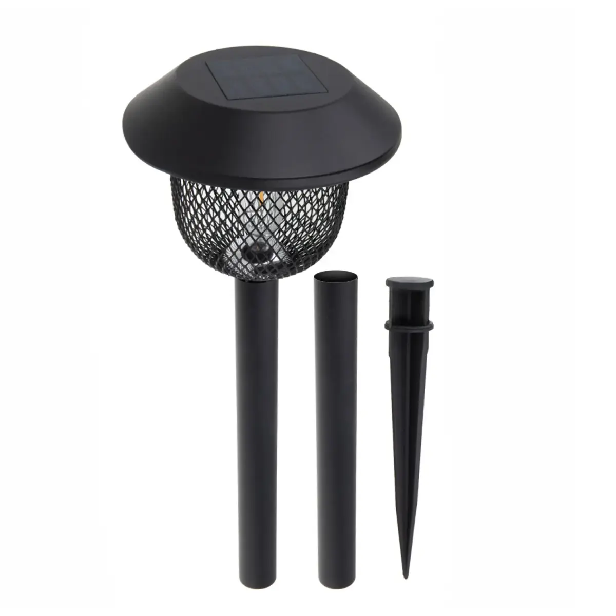Forever Light Solar LED Lamp Steel Post SUNARI FLS-30 black