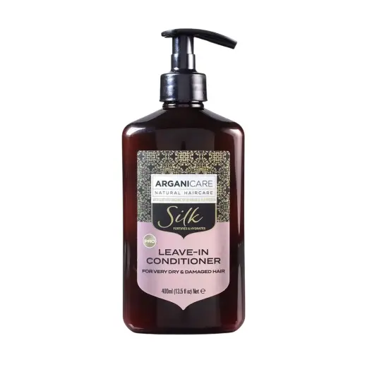 Arganicare, Silk Protein, Organic, Hair Leave-In Conditioner, Hydrating & Nourishing, 400 ml
