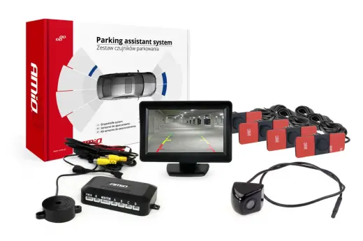 Parking assistant system TFT01 4,3" with HD-310 4 sensors black inside mount