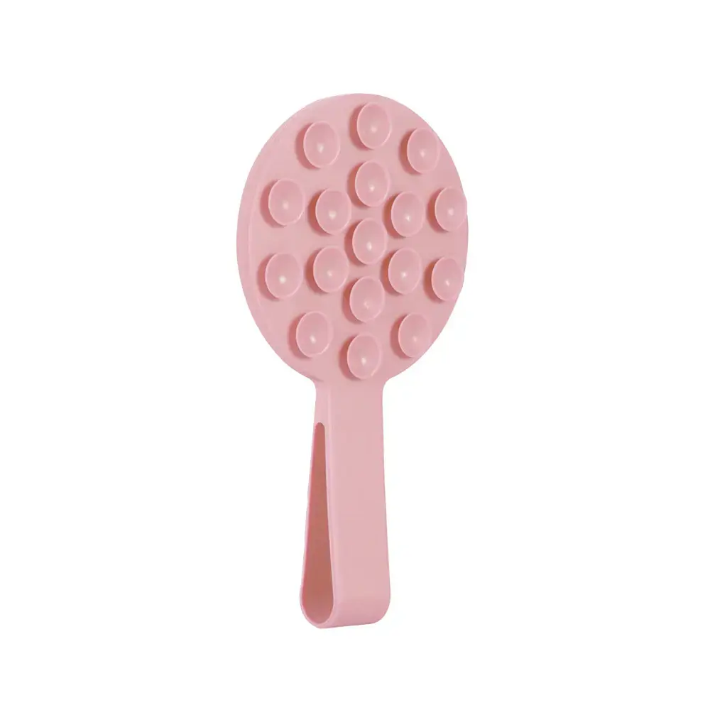Silicone suction phone holder magnetic with ring MSH9 light pink